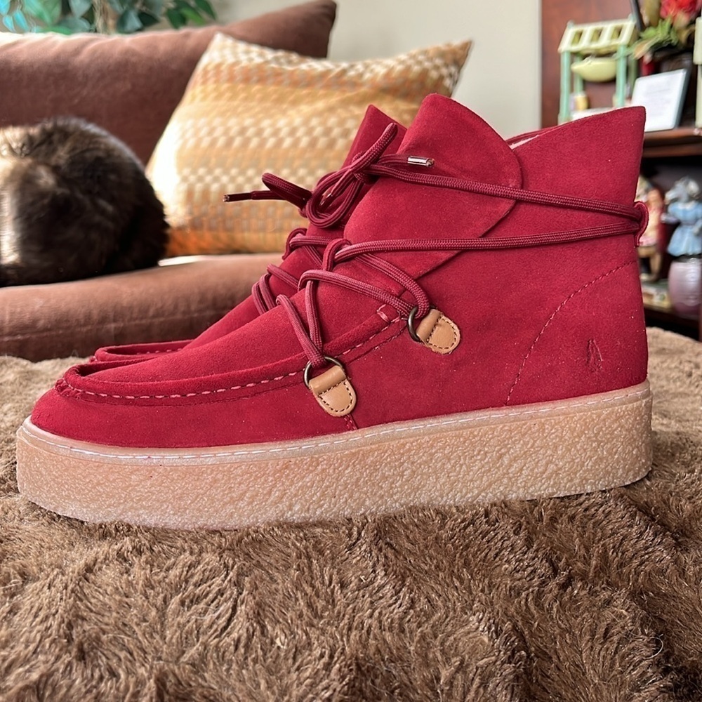 Hush Puppies Red Ankle Boots - Picture 5 of 15